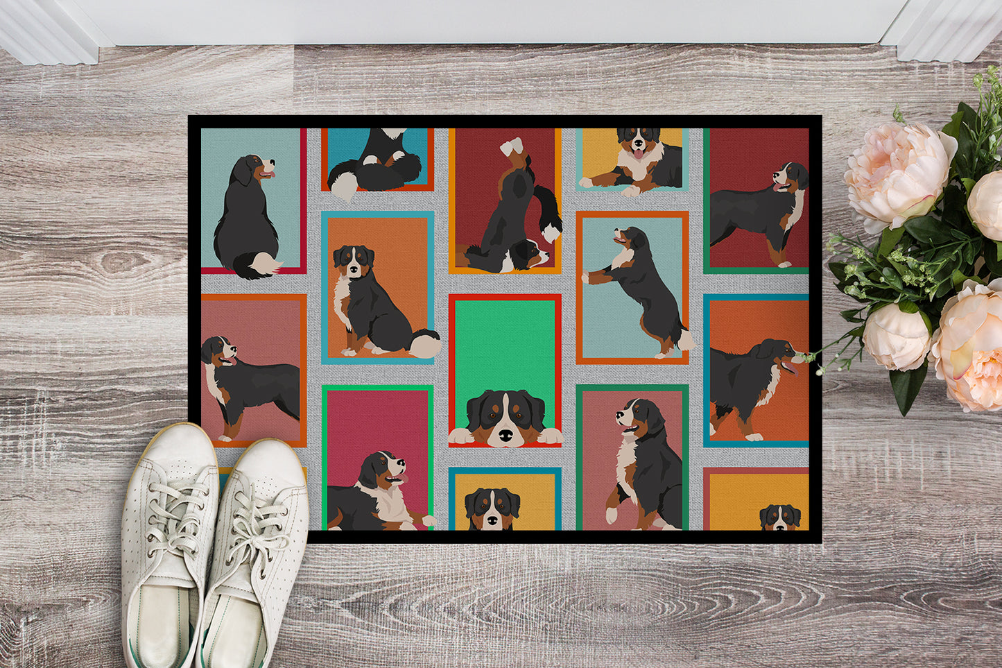 Lots of Bernese Mountain Dog Doormat