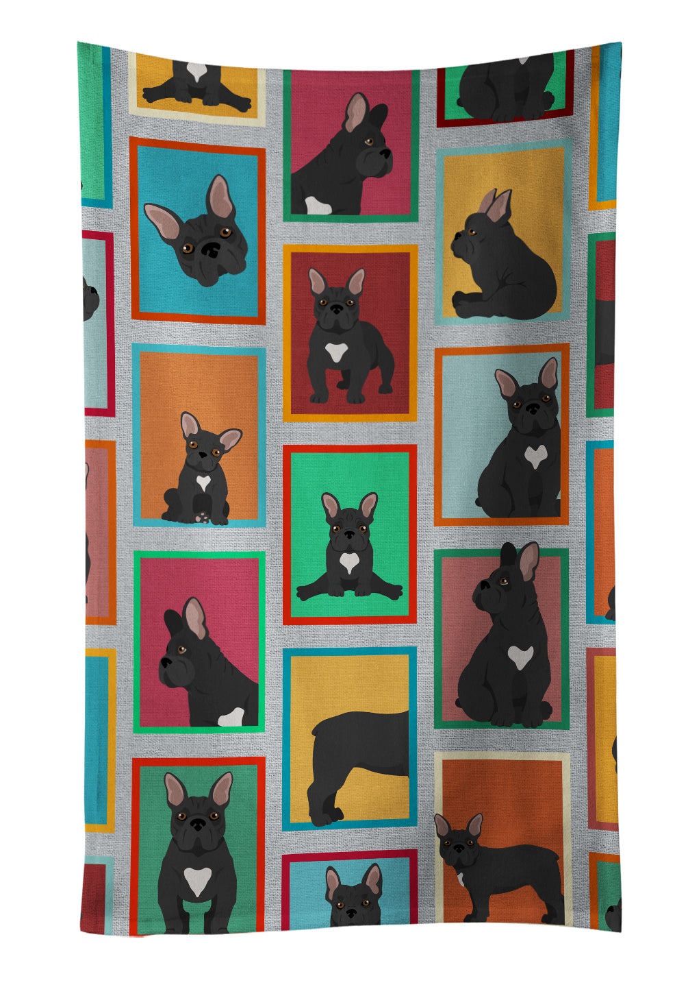 Buy this Lots of Black French Bulldog Kitchen Towel