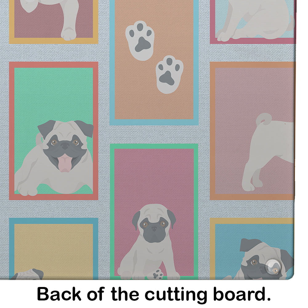 Lots of Fawn Pug Glass Cutting Board