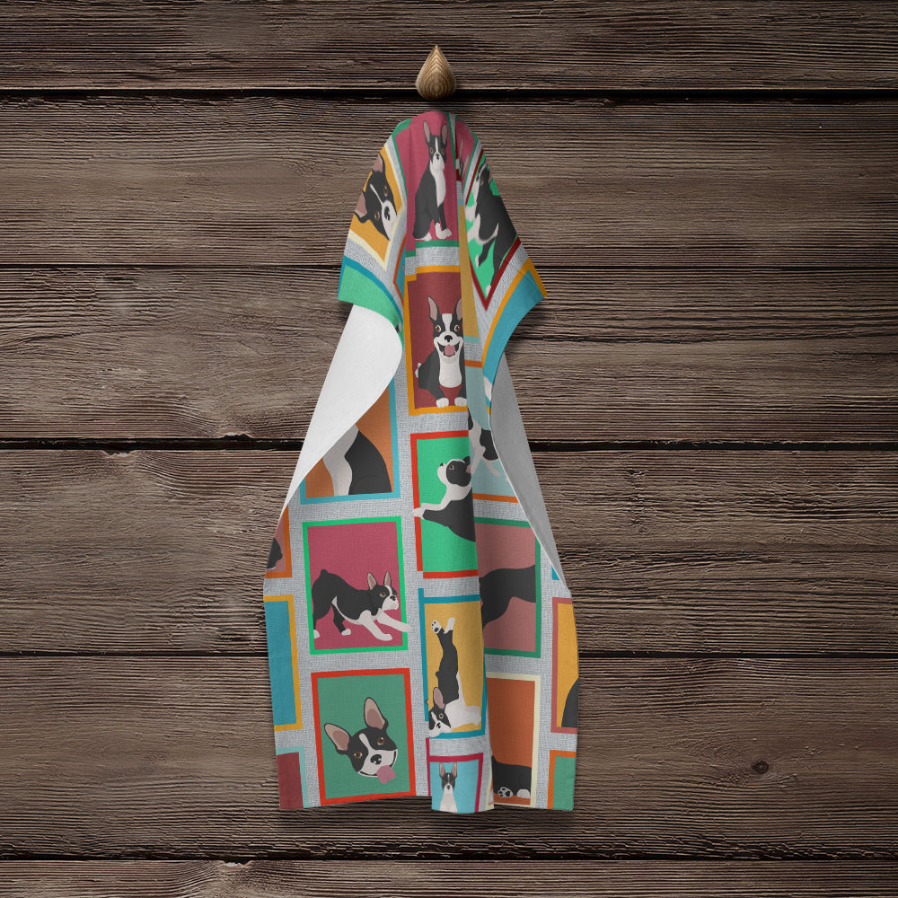 Lots of Boston Terrier Kitchen Towel