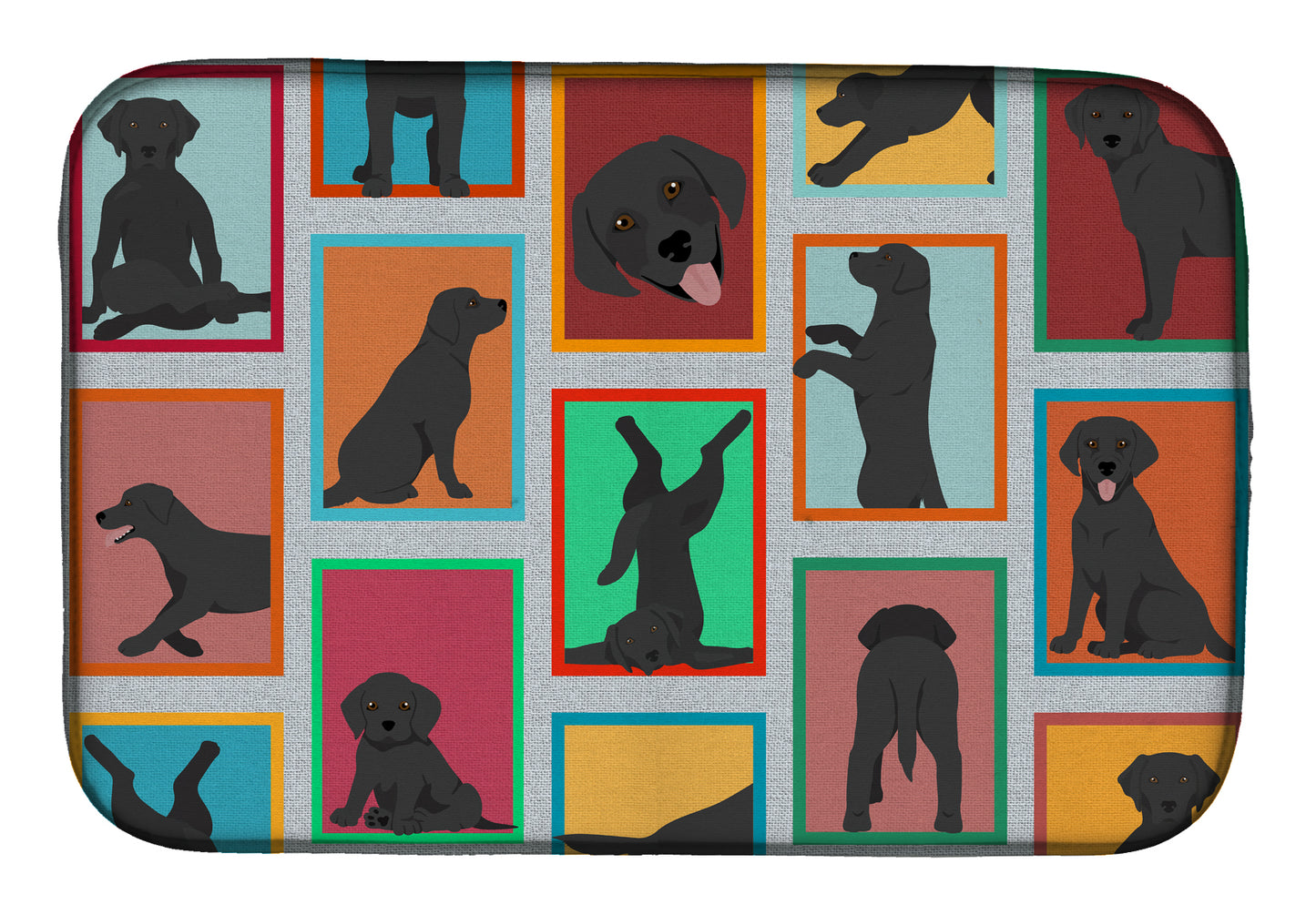 Buy this Lots of Black Labrador Retriever Dish Drying Mat