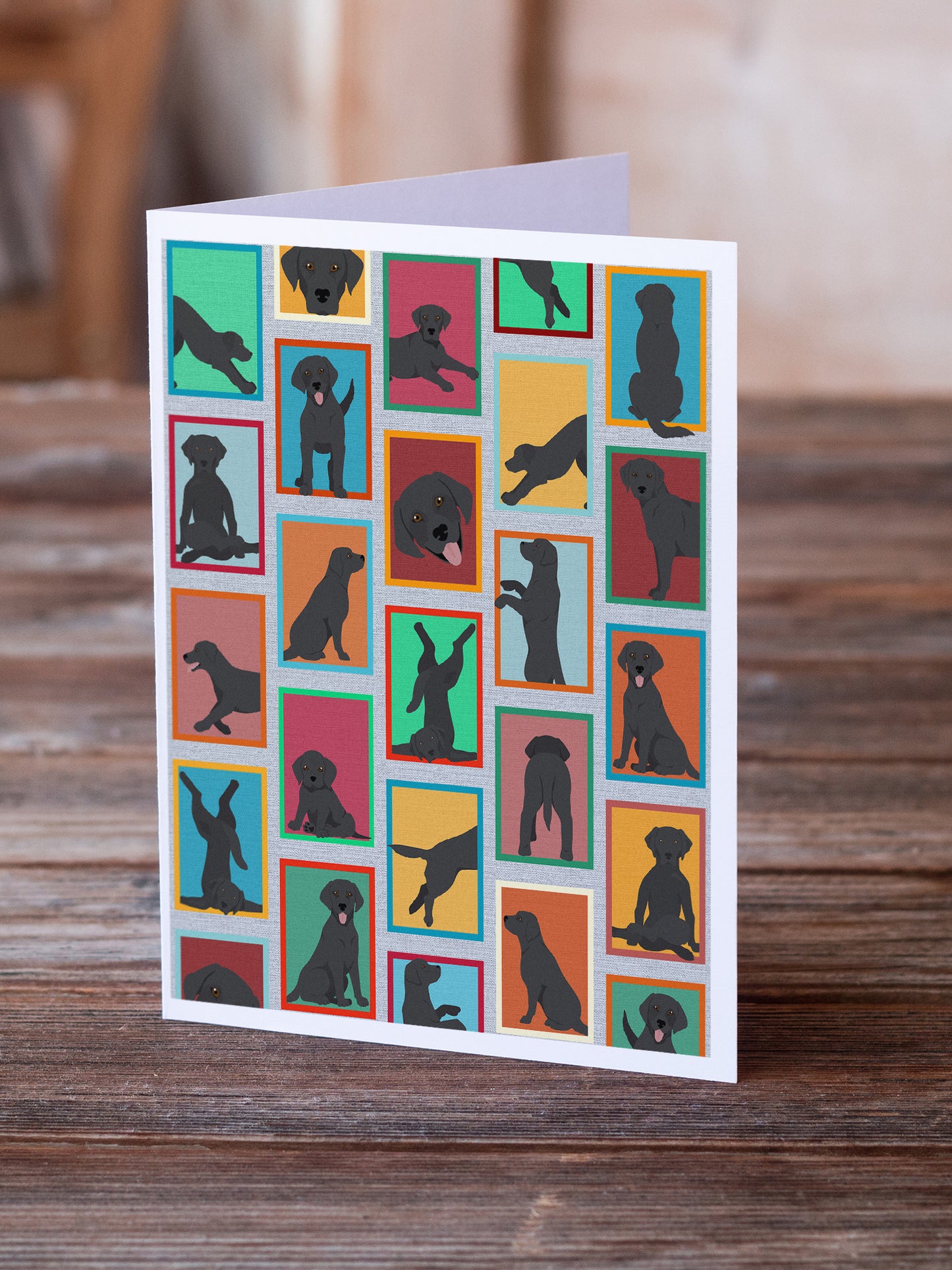 Lots of Black Labrador Retriever Greeting Cards Pack of 8