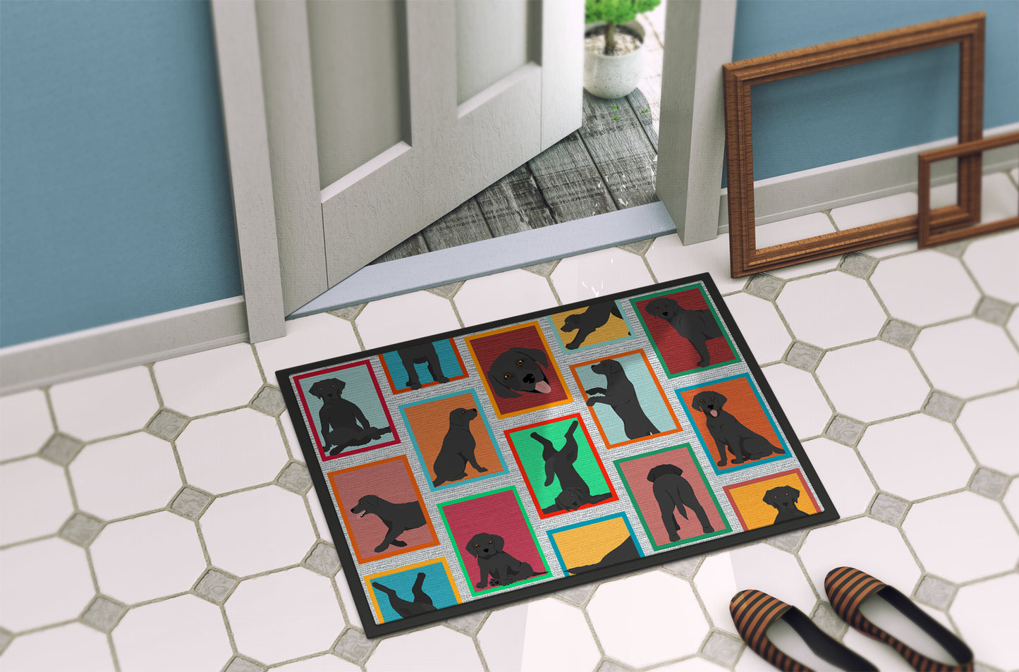 Lots of Black Labrador Retriever Doormat