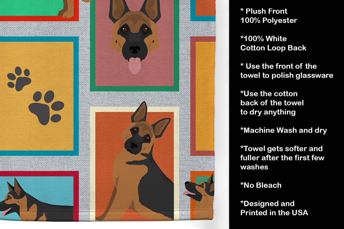 Lots of German Shepherd Kitchen Towel