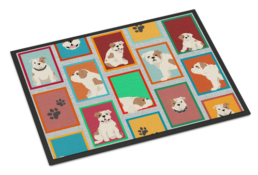 Buy this Lots of Piebald English Bulldog Doormat