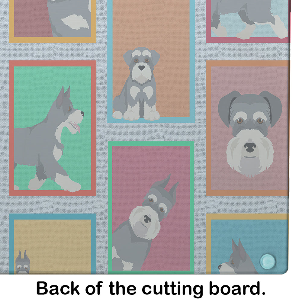 Lots of Schnauzer Glass Cutting Board