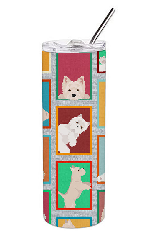 Buy this Lots of Westie Stainless Steel Skinny Tumbler