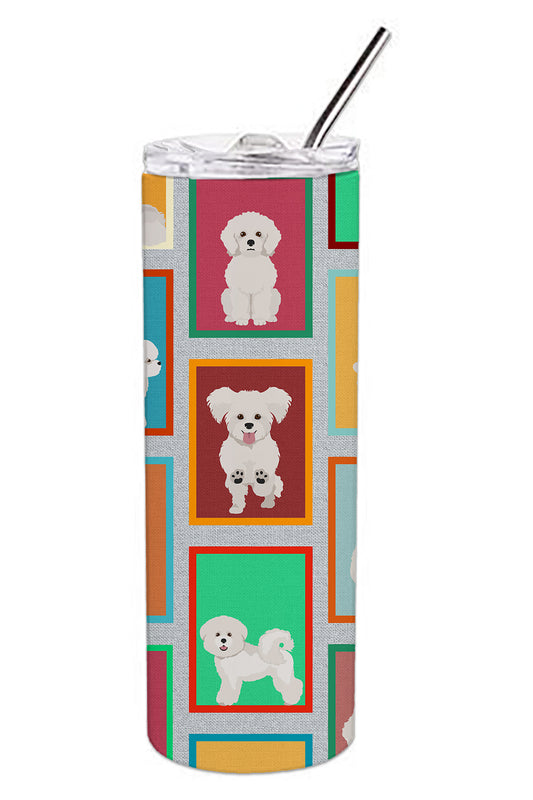 Buy this Lots of Bichon Frise Stainless Steel Skinny Tumbler