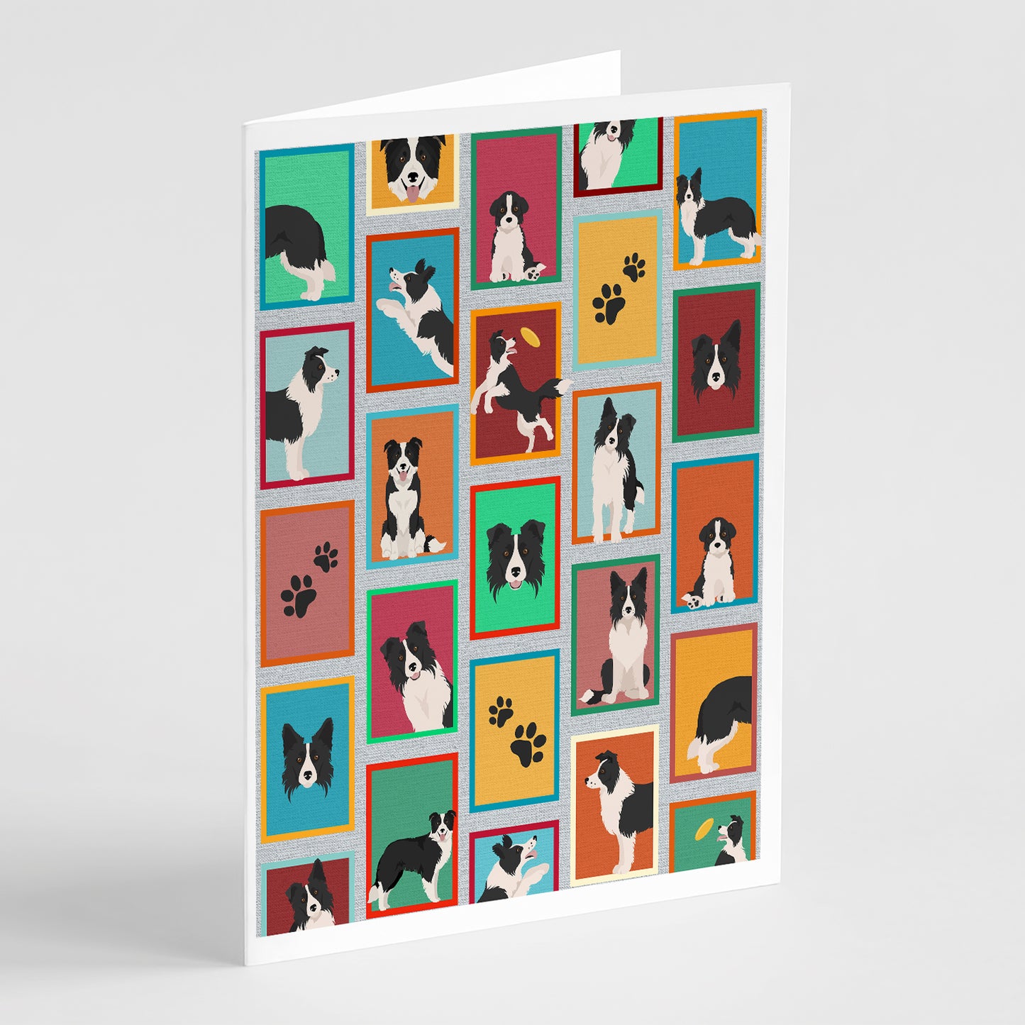 Buy this Lots of Border Collie Greeting Cards Pack of 8