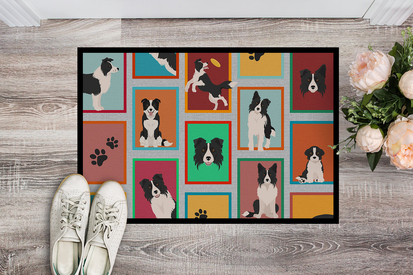 Lots of Border Collie Doormat