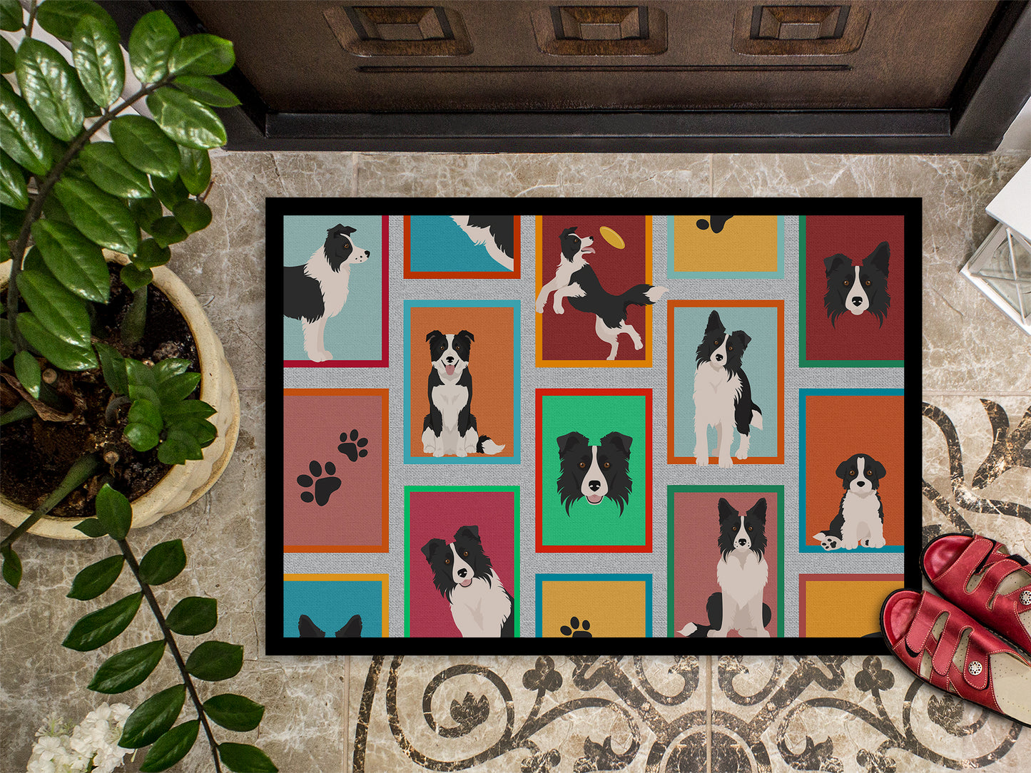 Lots of Border Collie Doormat