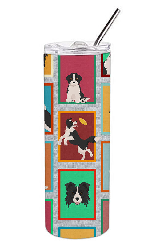 Buy this Lots of Border Collie Stainless Steel Skinny Tumbler