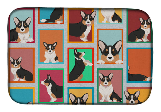 Buy this Lots of Tricolor Cardigan Corgi Dish Drying Mat