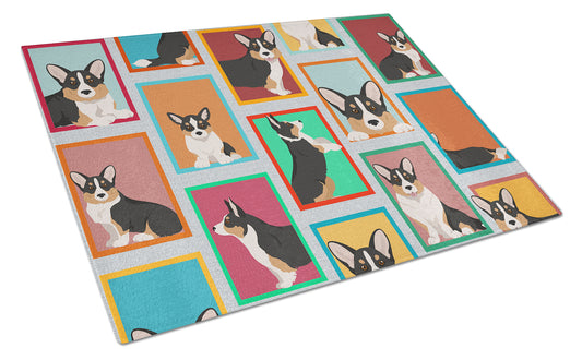 Buy this Lots of Tricolor Cardigan Corgi Glass Cutting Board