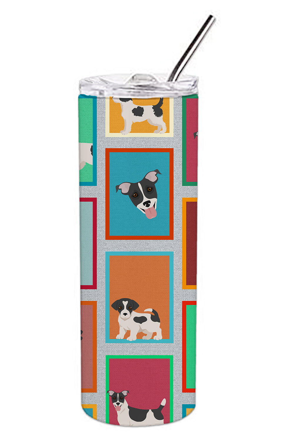 Lots of Jack Russell Terrier Stainless Steel Skinny Tumbler