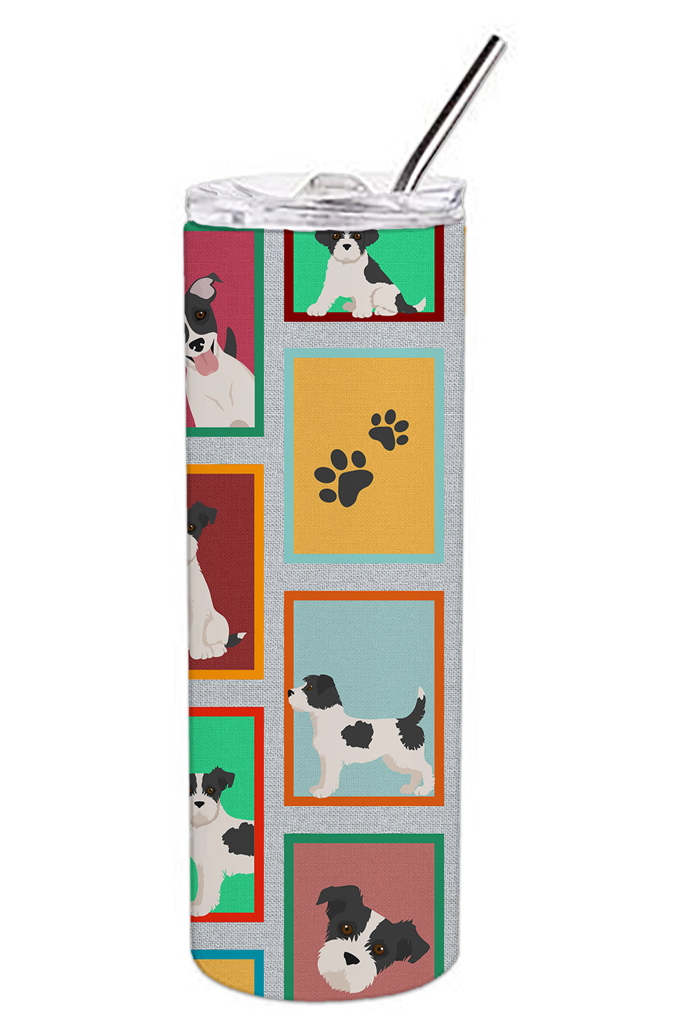 Lots of Jack Russell Terrier Stainless Steel Skinny Tumbler