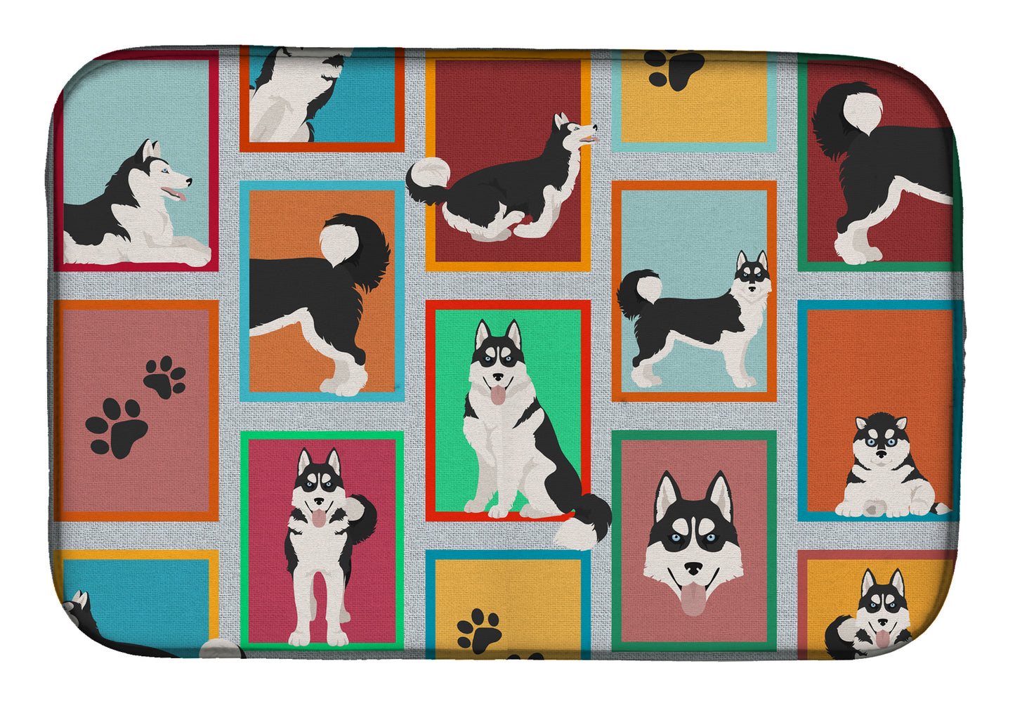 Buy this Lots of Siberian Husky Dish Drying Mat