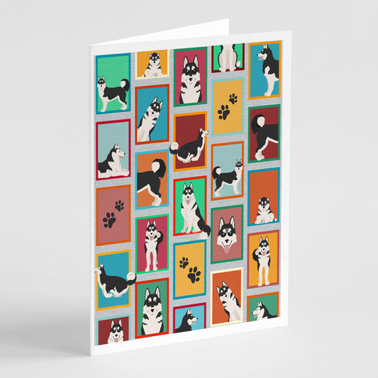 Buy this Lots of Siberian Husky Greeting Cards Pack of 8