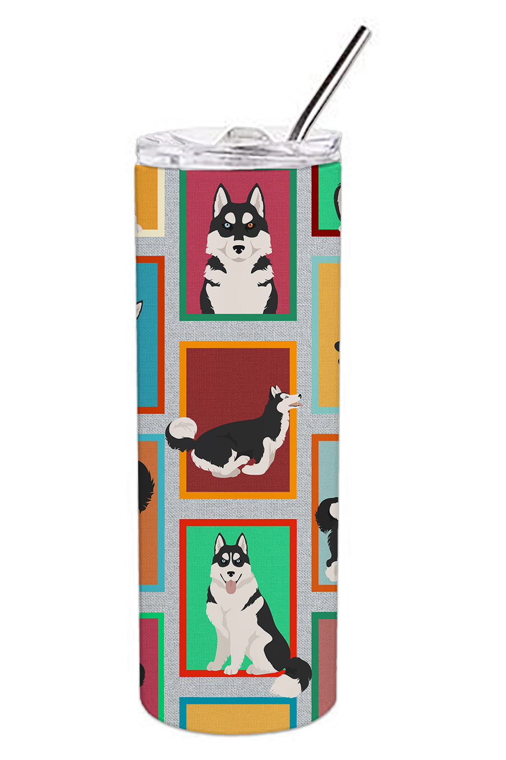 Buy this Lots of Siberian Husky Stainless Steel Skinny Tumbler