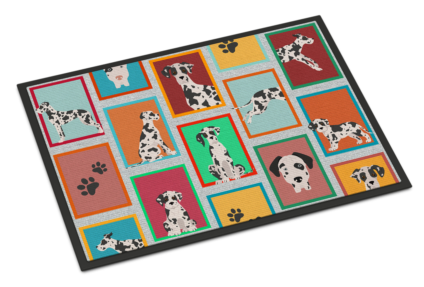 Buy this Lots of Harlequin Natural Ears Great Dane Doormat