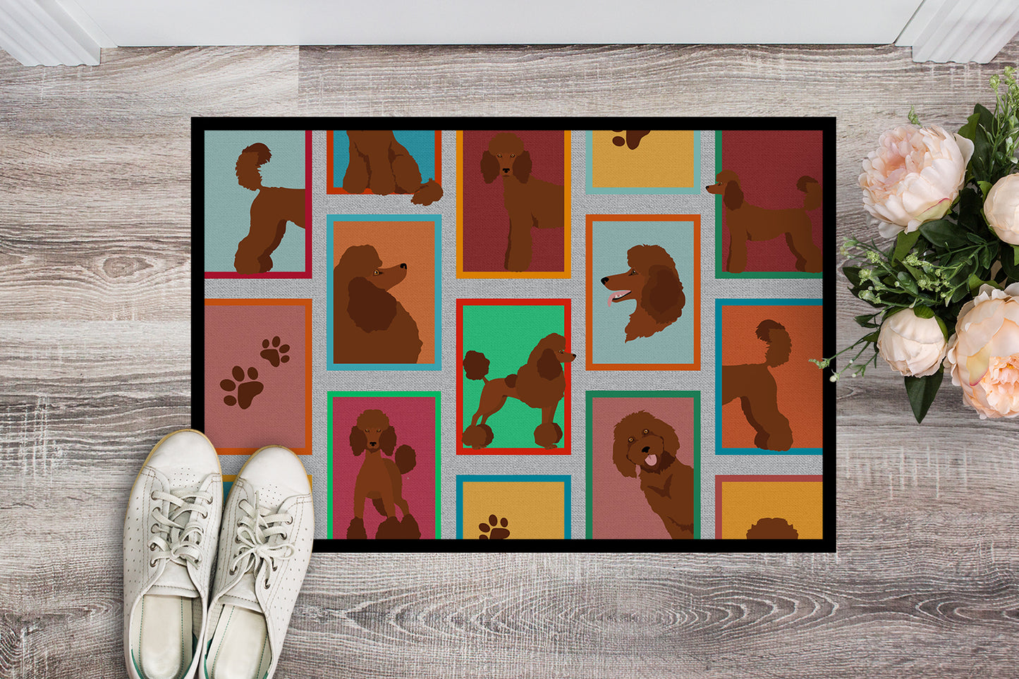 Lots of Chocolate Standard Poodle Doormat