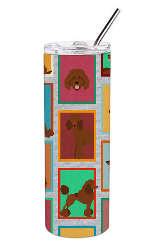 Buy this Lots of Chocolate Standard Poodle Stainless Steel Skinny Tumbler