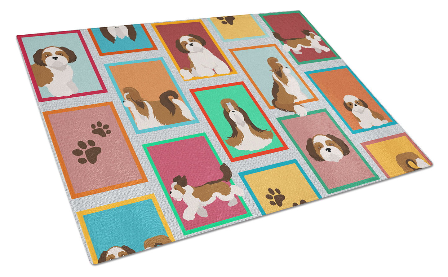 Buy this Lots of Shih Tzu Glass Cutting Board