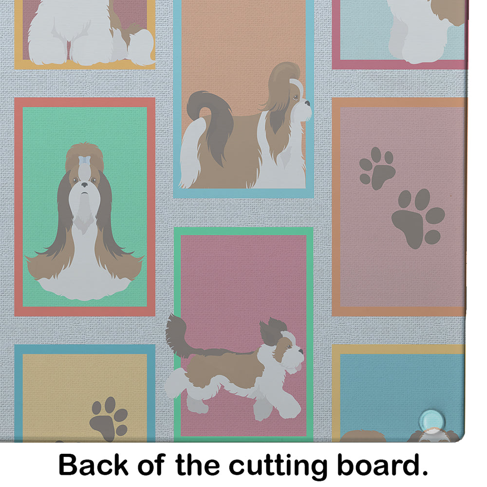 Lots of Shih Tzu Glass Cutting Board