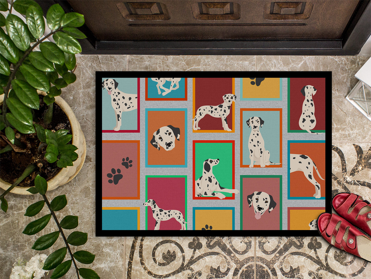 Lots of Dalmatian Doormat