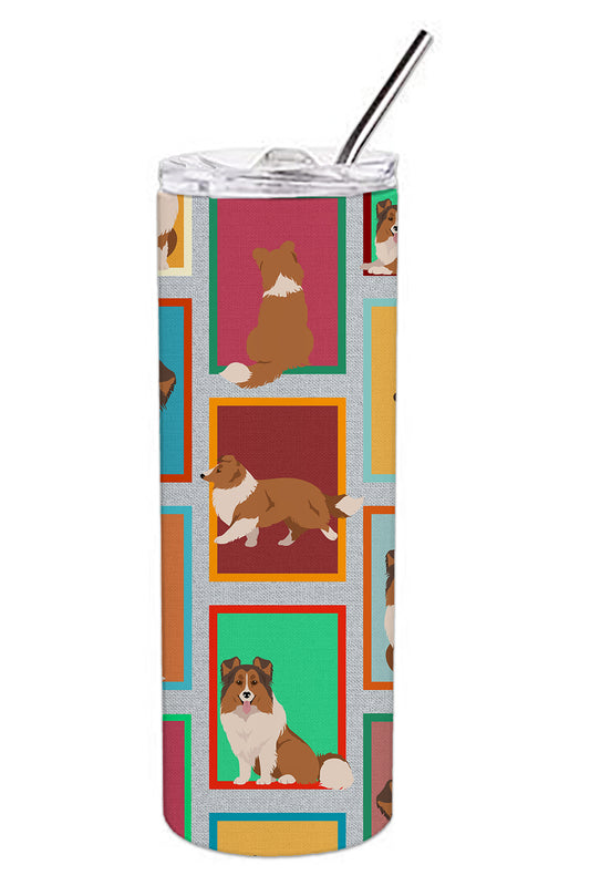 Buy this Lots of Sheltie Stainless Steel Skinny Tumbler