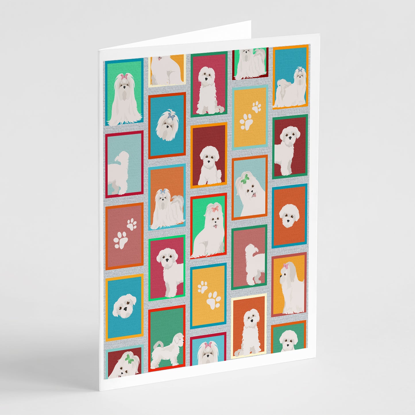 Buy this Lots of Maltese Greeting Cards Pack of 8