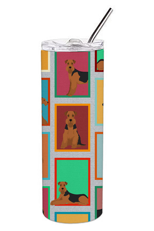 Buy this Lots of Airedale Terrier Stainless Steel Skinny Tumbler