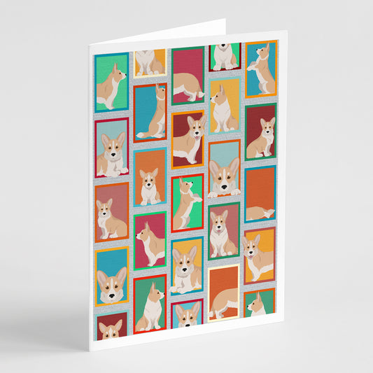 Buy this Lots of Fawn Cardigan Corgi Greeting Cards Pack of 8