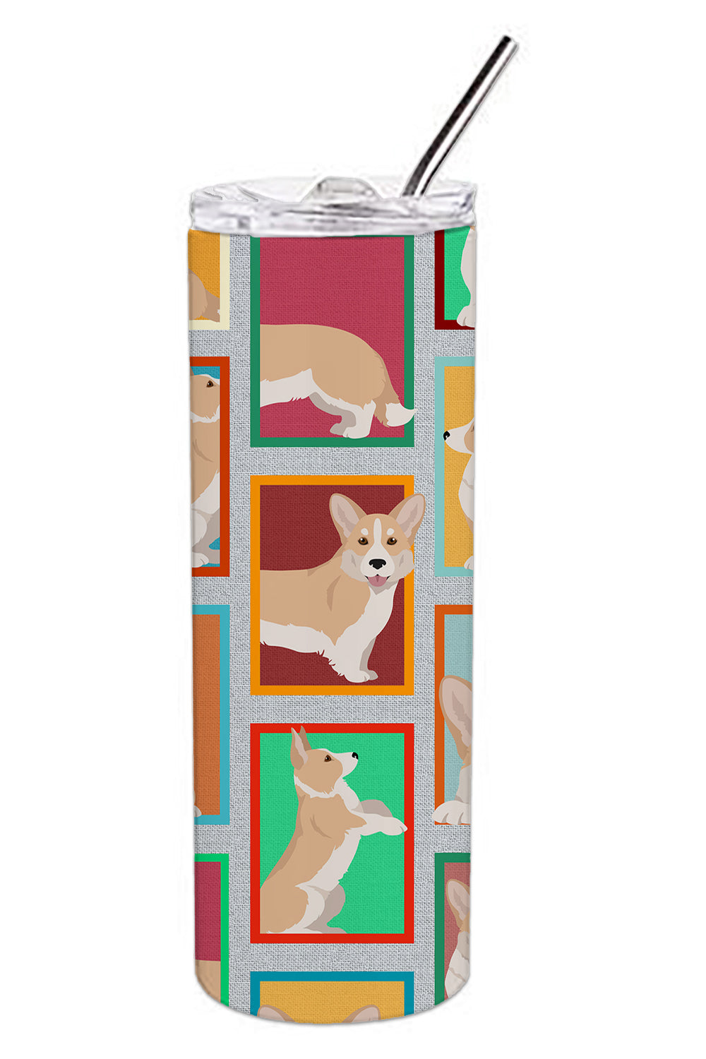 Buy this Lots of Fawn Cardigan Corgi Stainless Steel Skinny Tumbler