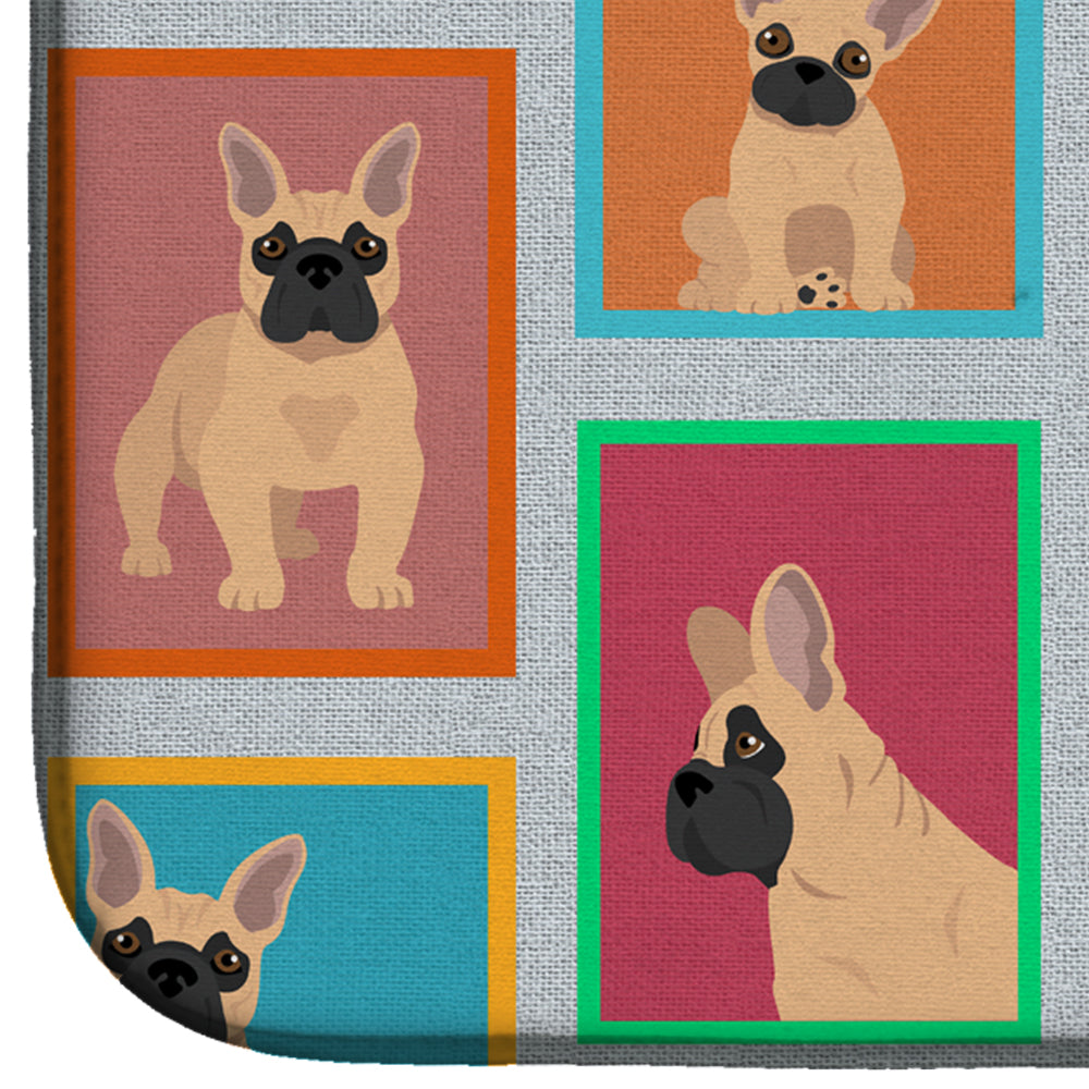 Lots of Fawn French Bulldog Dish Drying Mat