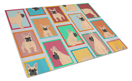 Buy this Lots of Fawn French Bulldog Glass Cutting Board