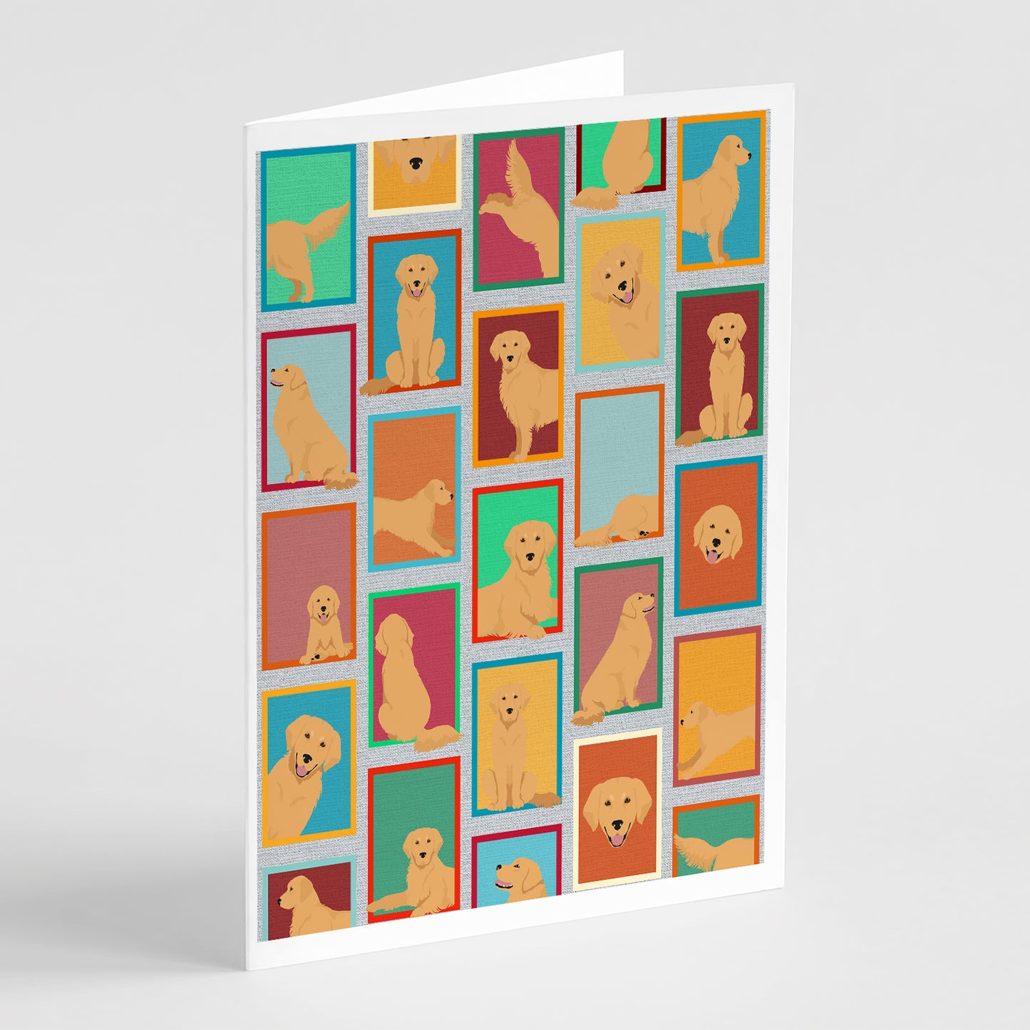 Buy this Lots of Golden Retriever Greeting Cards Pack of 8