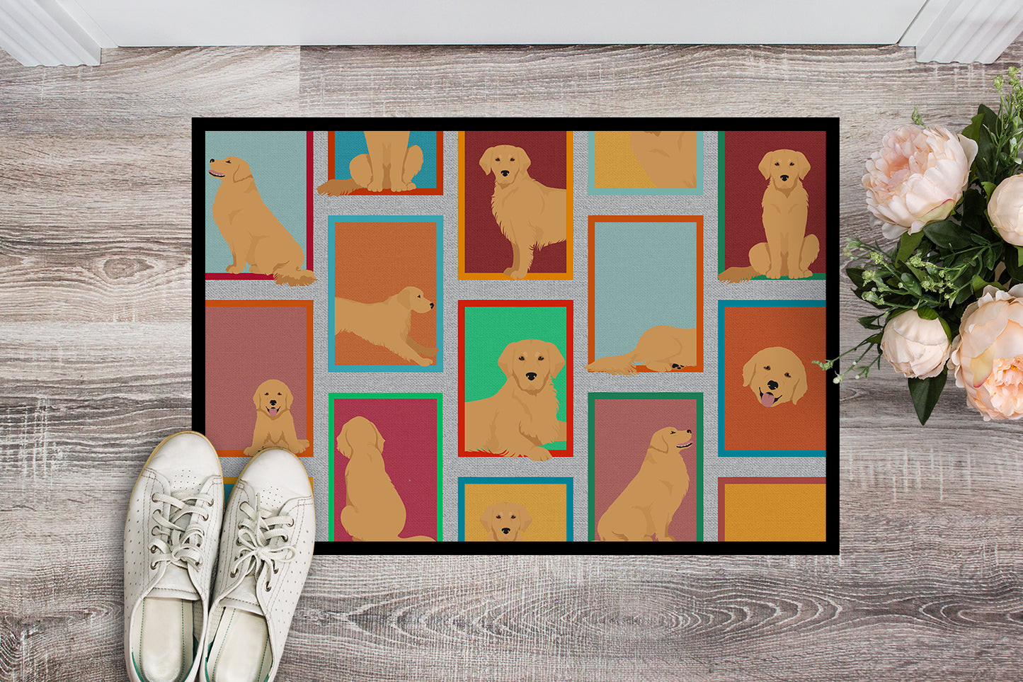 Lots of Golden Retriever Doormat