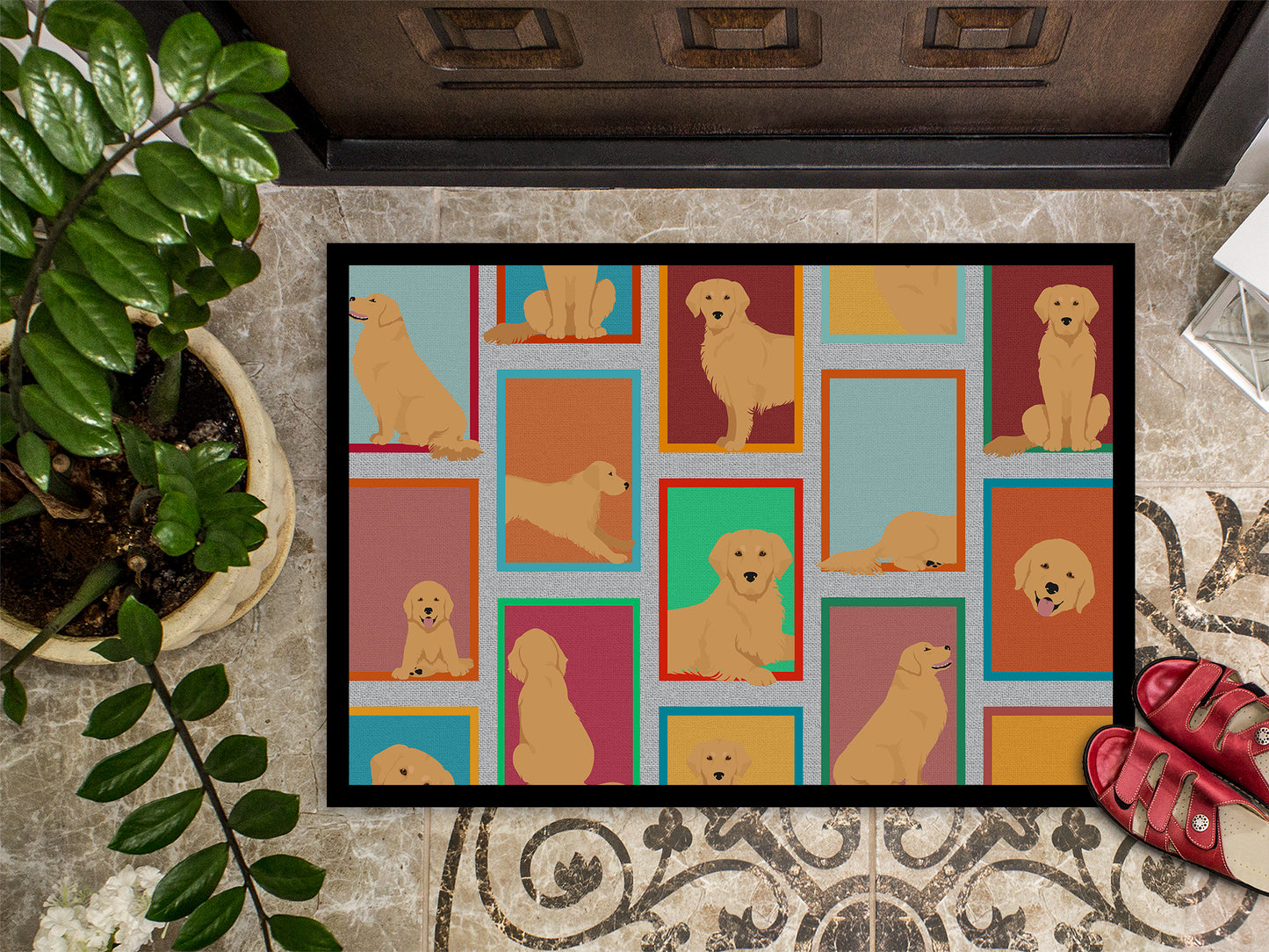 Lots of Golden Retriever Doormat