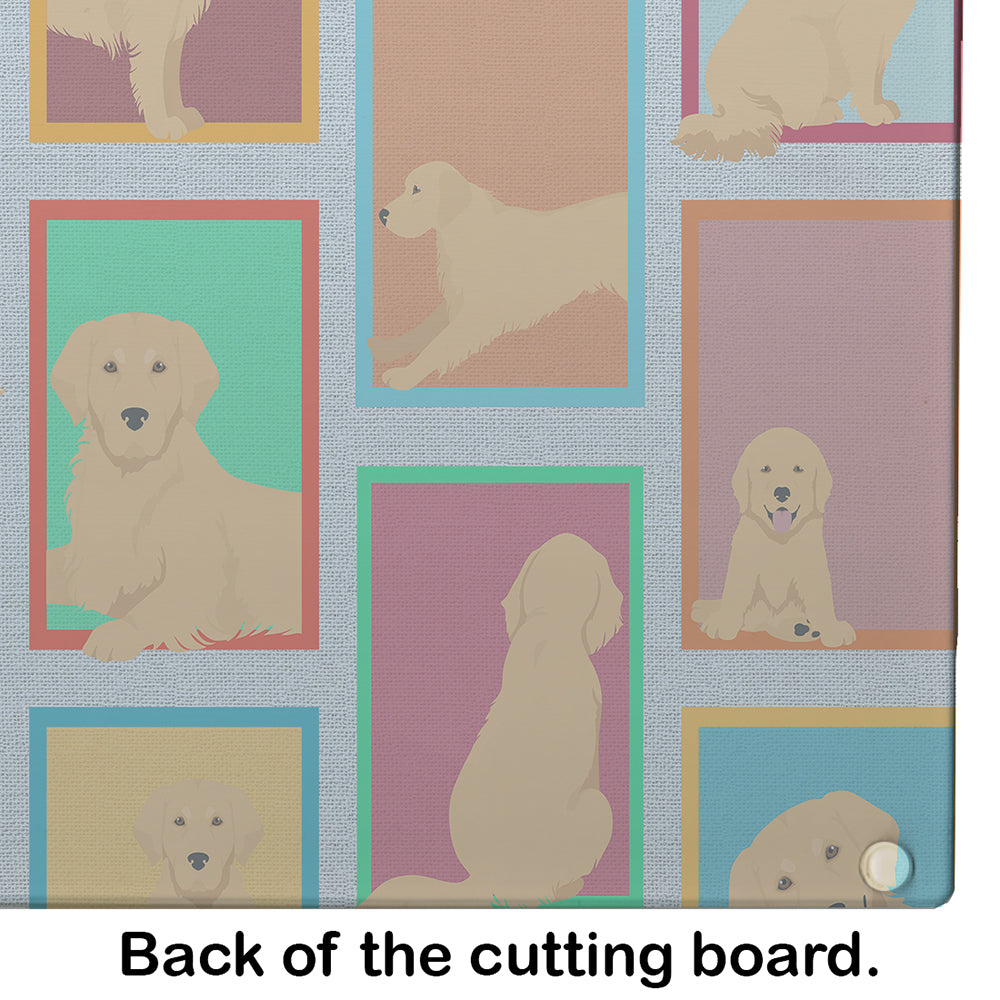 Lots of Golden Retriever Glass Cutting Board