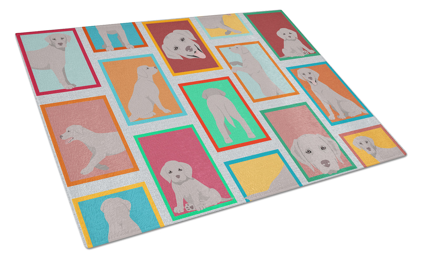 Buy this Lots of Grey Labrador Retriever Glass Cutting Board