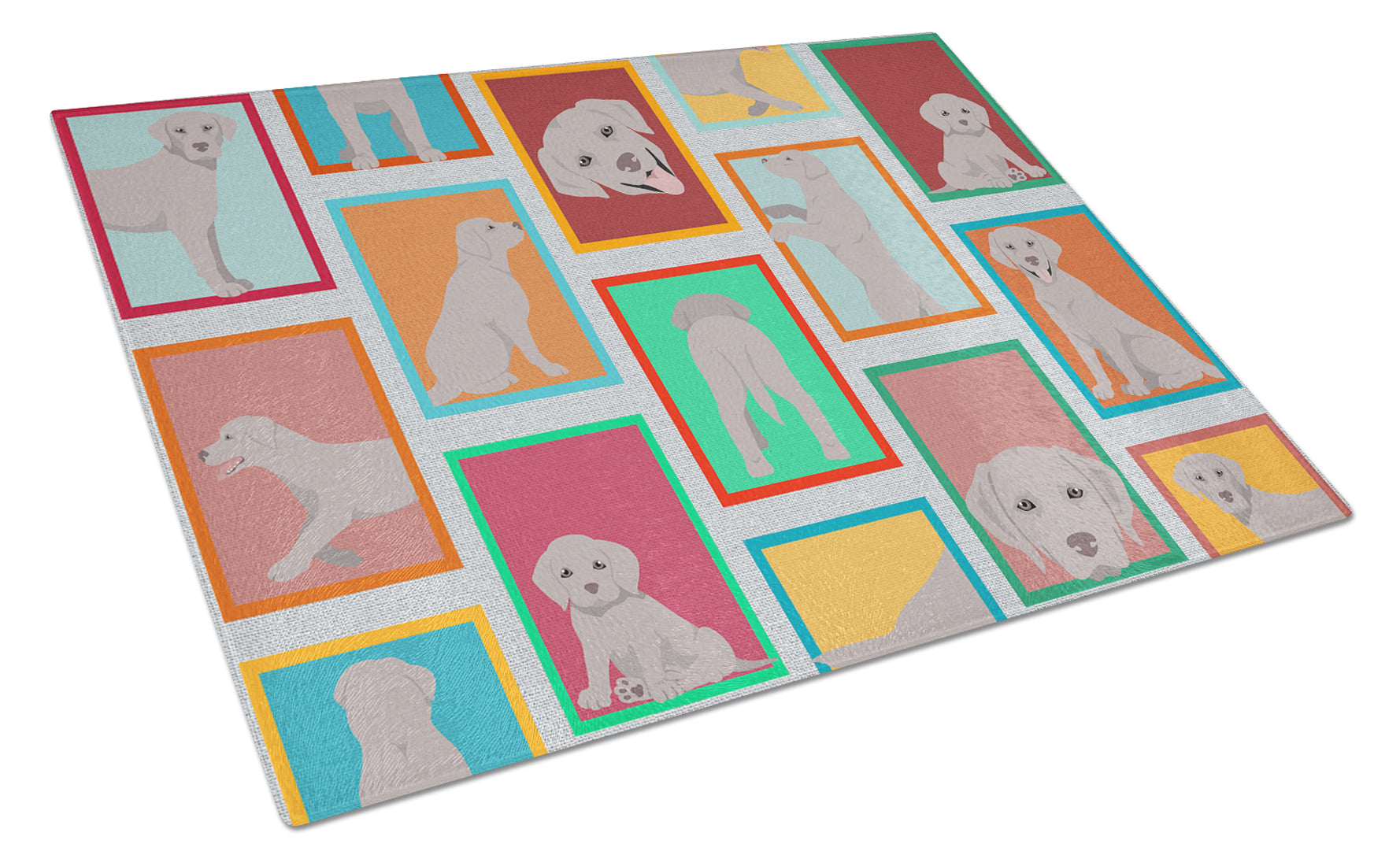 Buy this Lots of Grey Labrador Retriever Glass Cutting Board