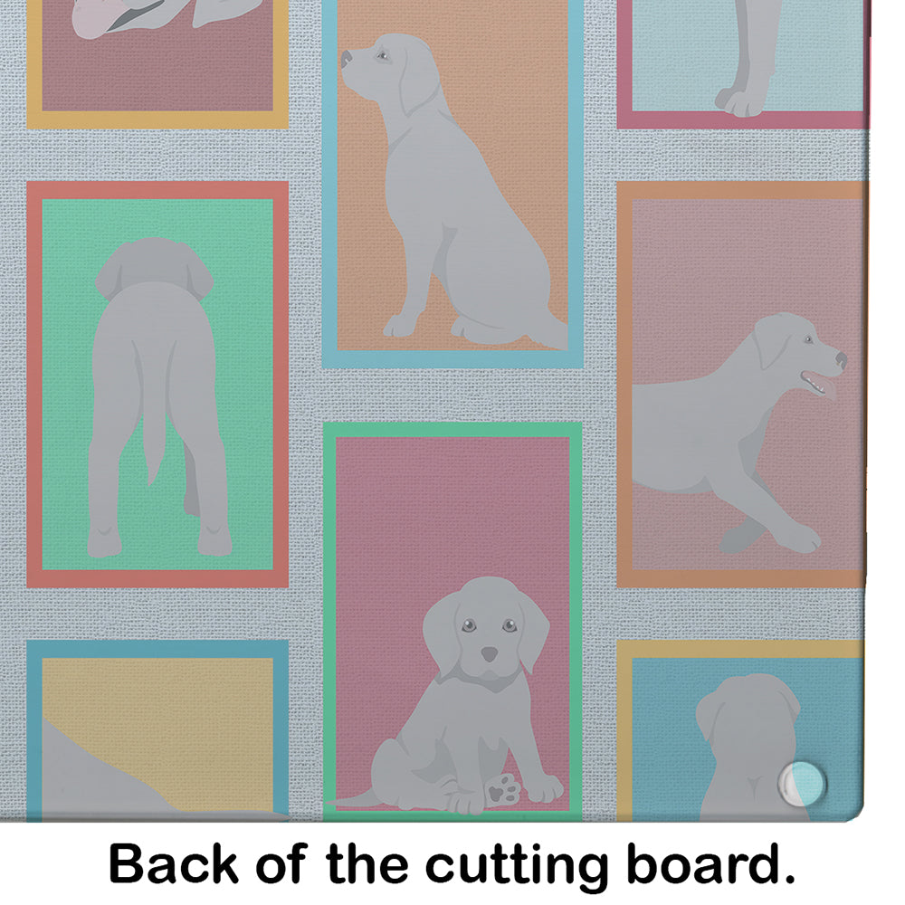 Lots of Grey Labrador Retriever Glass Cutting Board