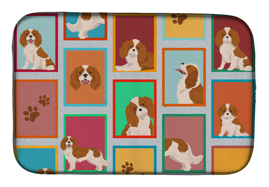 Buy this Lots of Blenheim Cavalier Spaniel Dish Drying Mat