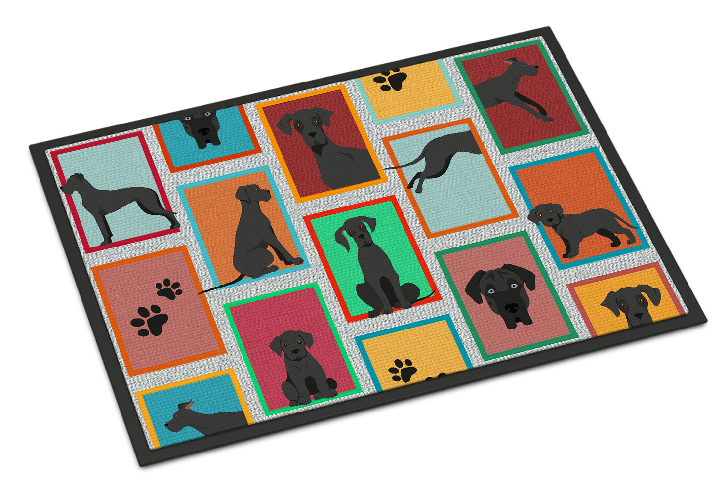 Buy this Lots of Black Great Dane Doormat