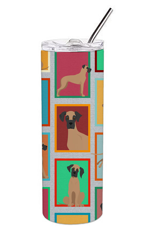 Buy this Lots of Fawn Great Dane Stainless Steel Skinny Tumbler