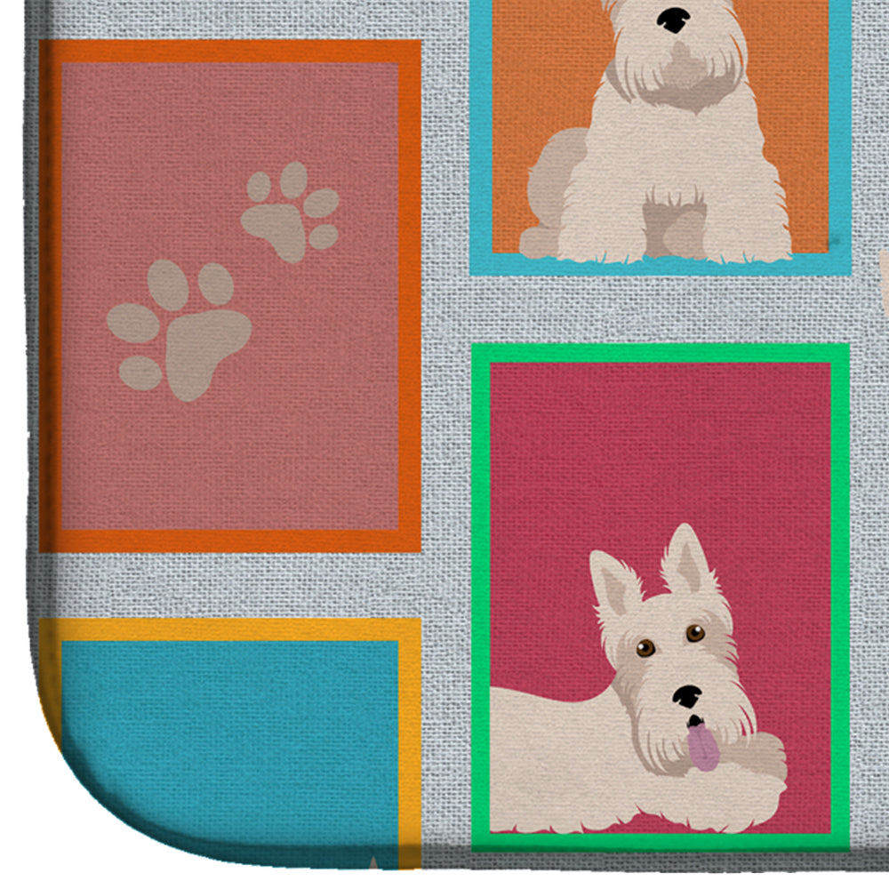 Lots of Wheaten Scottish Terrier Dish Drying Mat