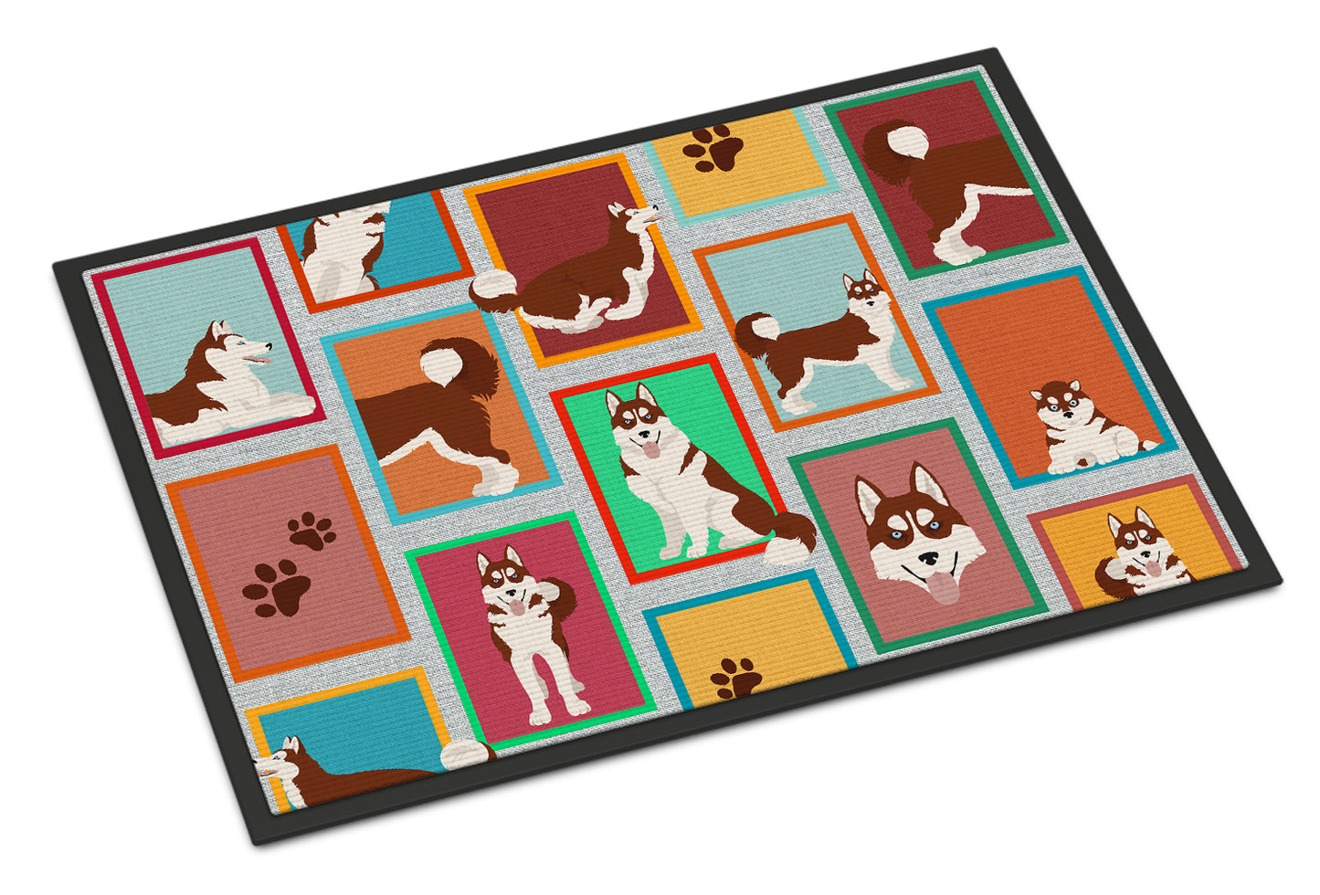 Buy this Lots of Red Siberian Husky Doormat