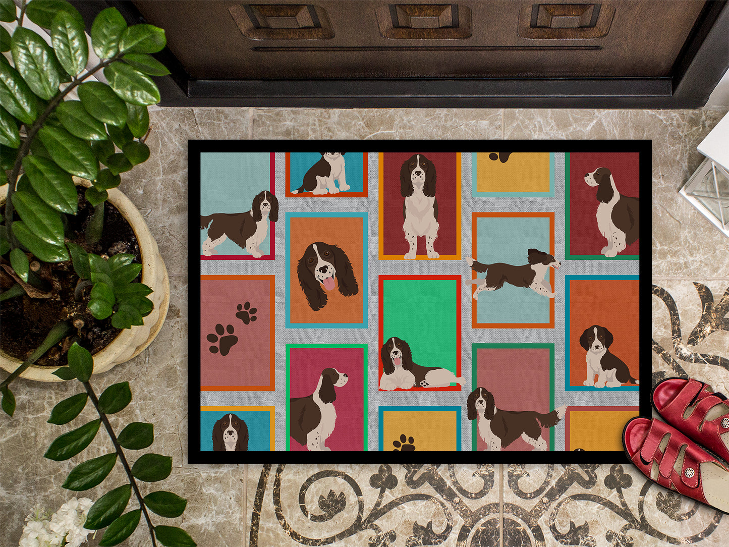 Lots of Liver English Springer Spaniel Doormat