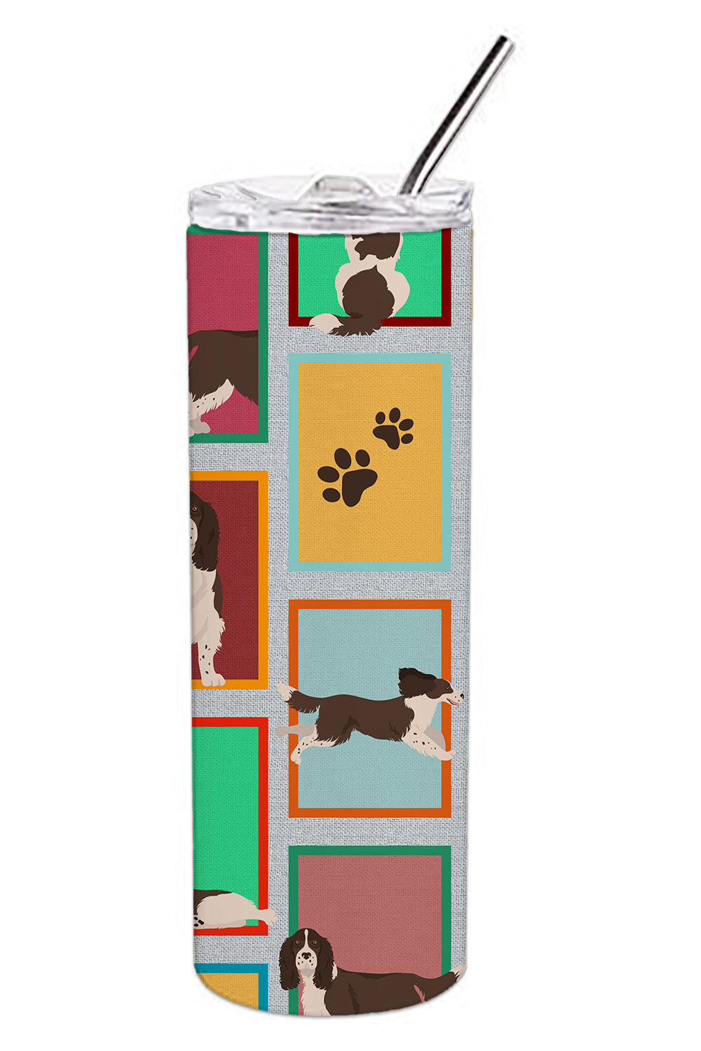 Lots of Liver English Springer Spaniel Stainless Steel Skinny Tumbler